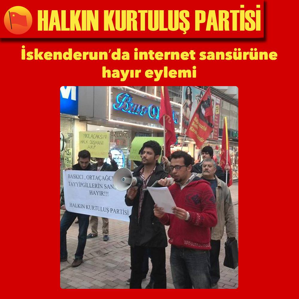 İskenderun’da internet sansürüne hayır eylemi