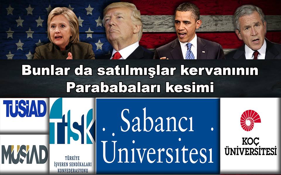 Öyle görülüyor ki, ABD, AB ve Japon Emperyalist Tekellerinin yerli ortağı olan bu hain Parababaları, Türkiye Halkının kanını emen bu satılmış asalaklar güruhu, artık iyice pervasızlaşarak ekonomik ihanetleri yetmiyormuş gibi, siyasi planda da ihanete soyundular
