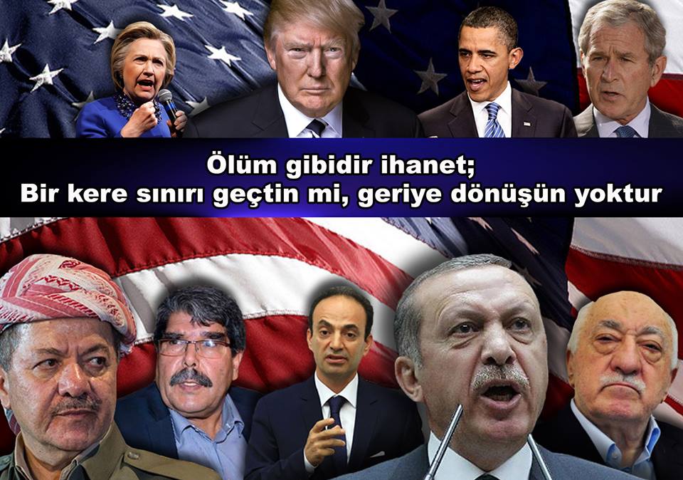 AKP’ye umut bağlamış samimi ve yoksul kardeş;  Zihnine, seni Allah’la aldatanların vurduğu prangayı parçalayıp atabilirsen, bugün “Reyiz” diye peşinden koştuğun Kaçak ve de Haram Saraylı Hafız’ın; Barzanistan’ın da, Peşmergesinin de, PYD-YPG ve Salih Müslim’in Rojova’sının da, PKK’nin de, Pensilvanyalı FETÖ’nün de en büyük yardım ve yatakçısı-destekçisi olduğunu görürsün…