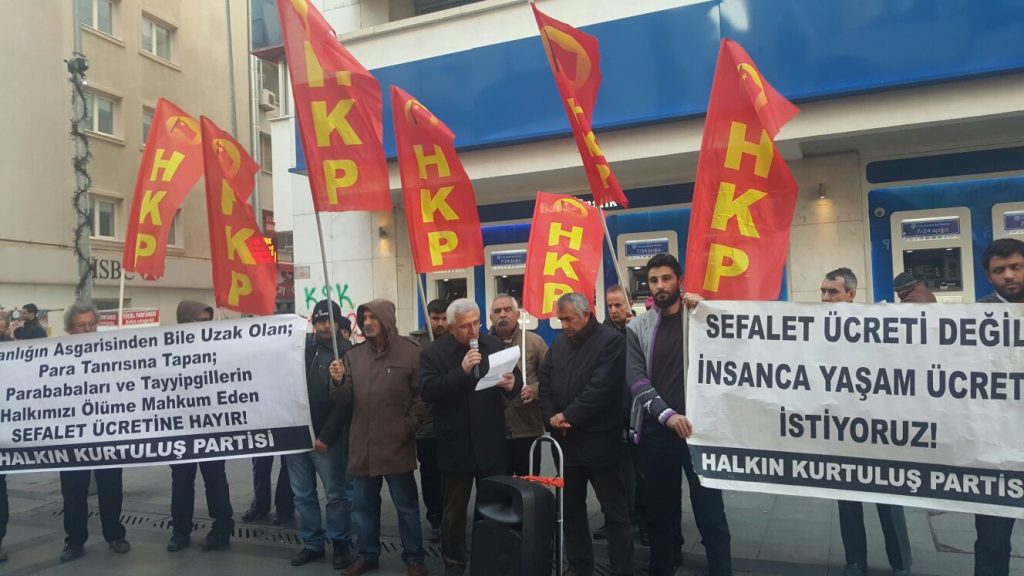 Basına ve Kamuoyuna: Asgari Ücret Ortaoyununu ve Asgari Ücret adını verdikleri Sefalet Ücretini protesto ediyoruz