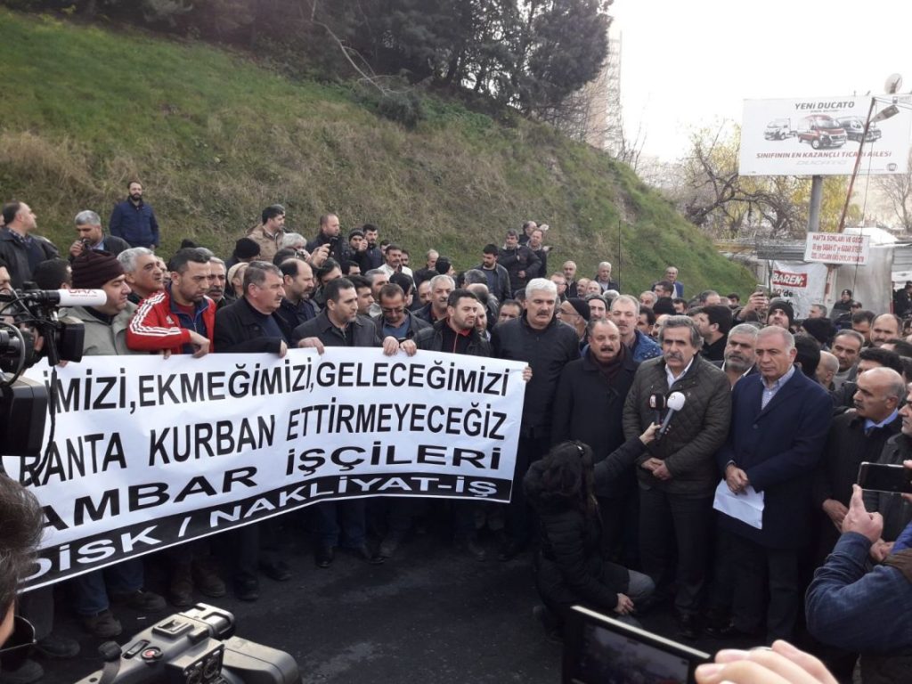 DİSK/Nakliyat-İş Sendikasından; YIKILAN NAKLİYECİLER SİTESİNDE…