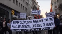 HKP, Emperyalistlerin “Ermeni Soykırımı” yalanına karşı Taksim’deydi!