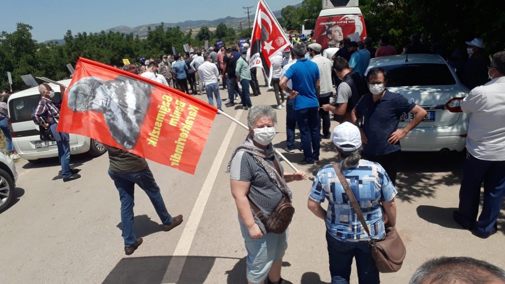Kirazlıyayla’da doğa katliamına karşı direnen köylülere destek eylemine katıldık
