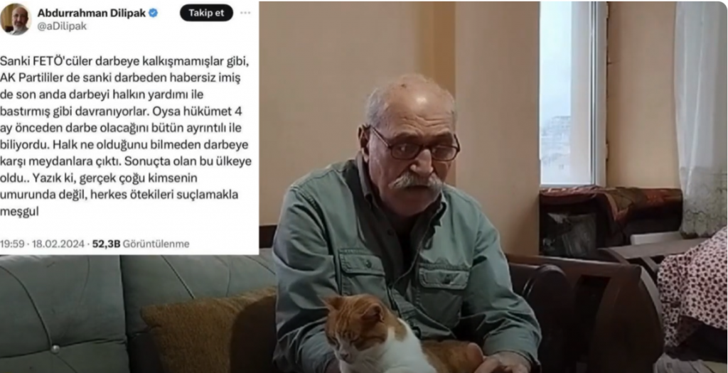 “Yandaş Yeni Akit yazarı Abdurrahman Dilipak, gerçeği netçe ortaya koymaktadır…”