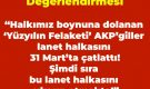 Halkımız boynuna dolanan “Yüzyılın Felaketi” AKP’giller lanet halkasını 31 Mart’ta çatlattı! Şimdi sıra bu lanet halkasını çıkarıp atmakta!