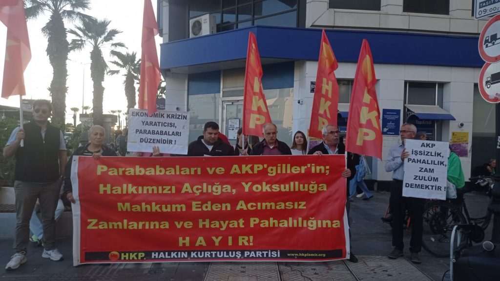 İzmir İl Örgütümüzden AKP’giller’in yarattığı işsizlik ve pahalılık cehennemini protesto eylemi
