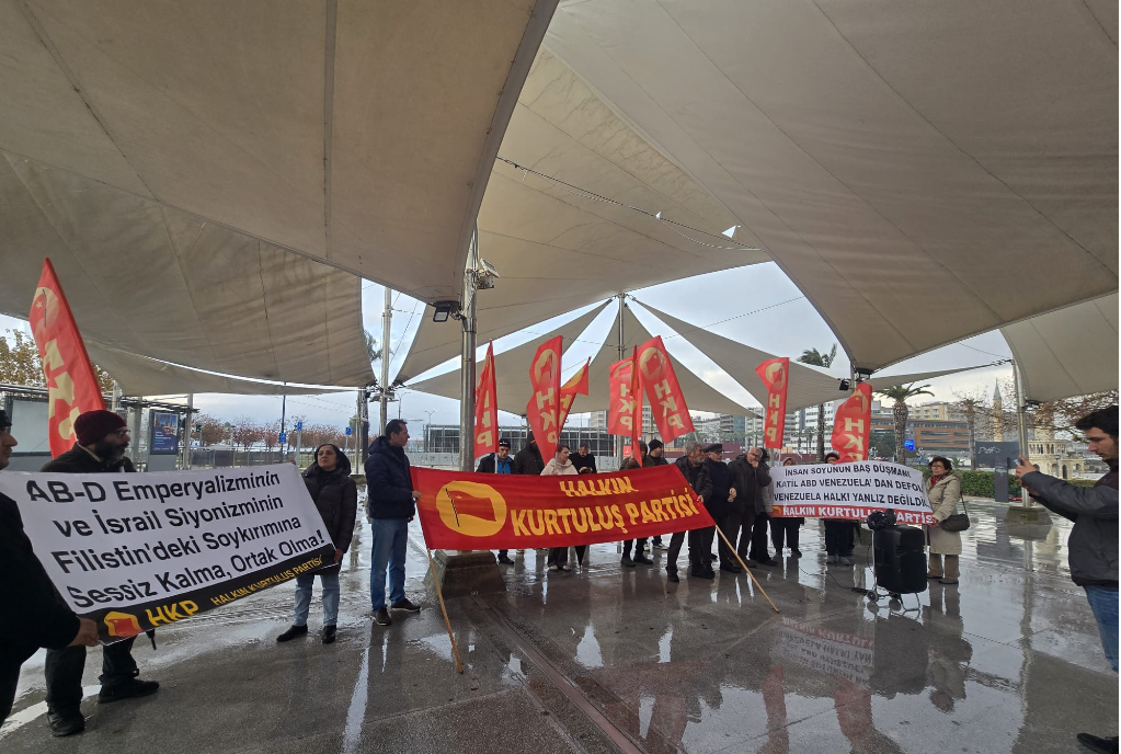 Kanlı Zalim ABD Emperyalist Haydudunun Venezuela’ya Yönelik  Alçakça Saldırısını İzmir’de Protesto Ettik